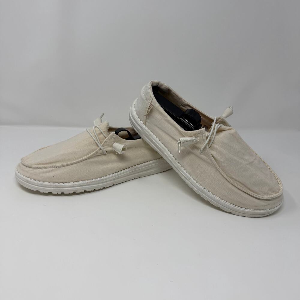 Hey Dude Wendy Silk Moon Slip On Shoes Women’s 9 Cream